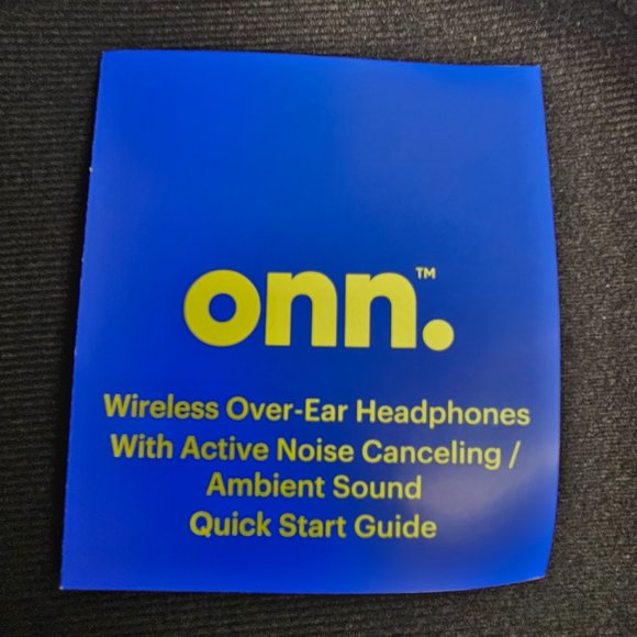 onn. Wireless Over-Ear Headphones with Active Noise Canceling, Black - Picture 7 of 10